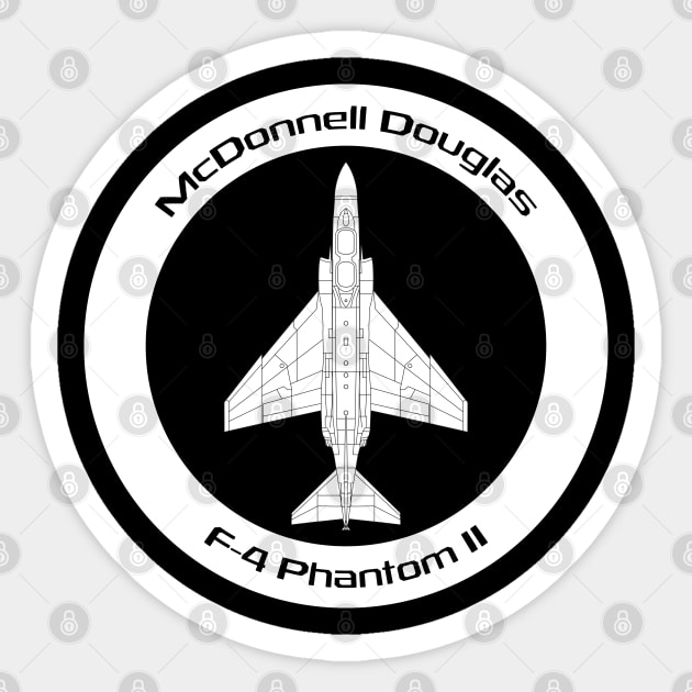 McDonnell Douglas F-4 Phantom II Sticker by BearCaveDesigns